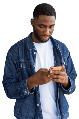 Person using Helopay on their phone